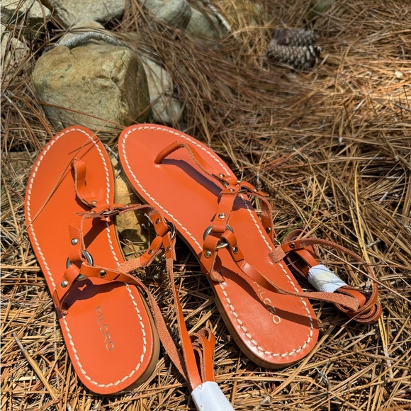 New🌟Anthropologie Pilcro Harness Tie Up Sandals Gladiator Leather Honey Brown - Picture 11 of 11